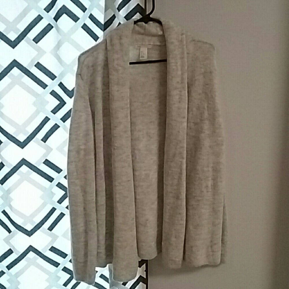 H&M Shawl Collar Open Cardigan Sz M